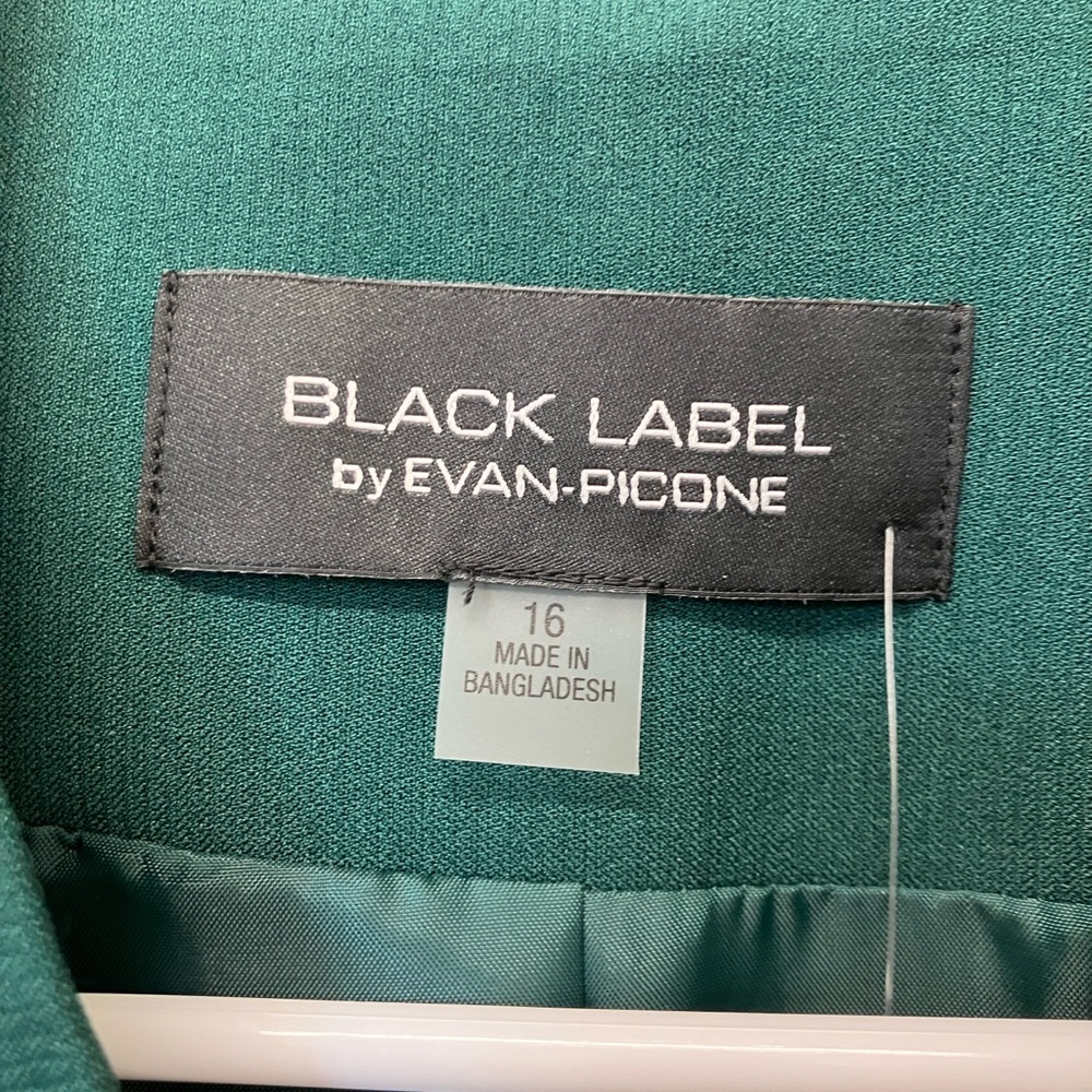 NWT Black Label by Eva-Picone Woman's Classic Fit Suit Jacket, Size 16, Green - Picture 8 of 13